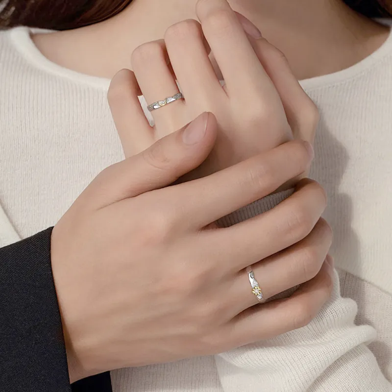 FANFRI Sterling Silver Rings Unisex-3