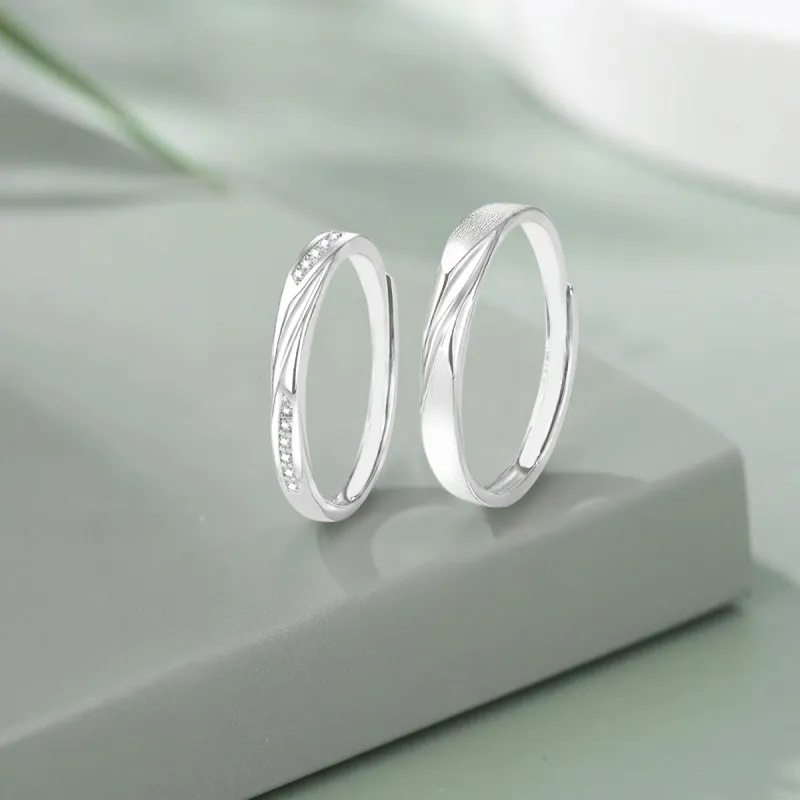 FANFRI Sterling Silver Rings Unisex Sweet Love Date Confession Box-2