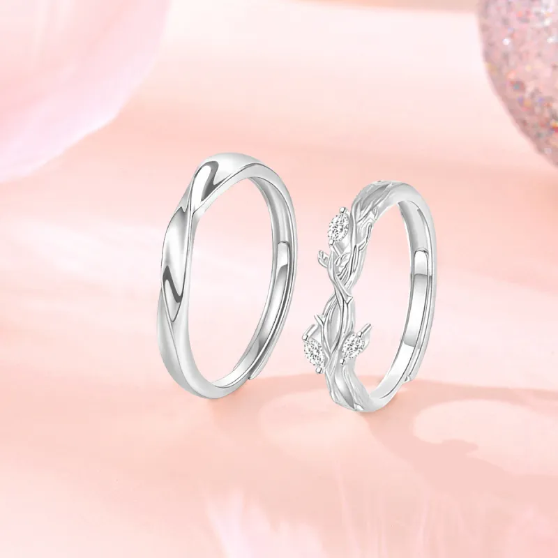 FANFRI Sterling Silver Rings Unisex Anniversary Commemoration Box-3