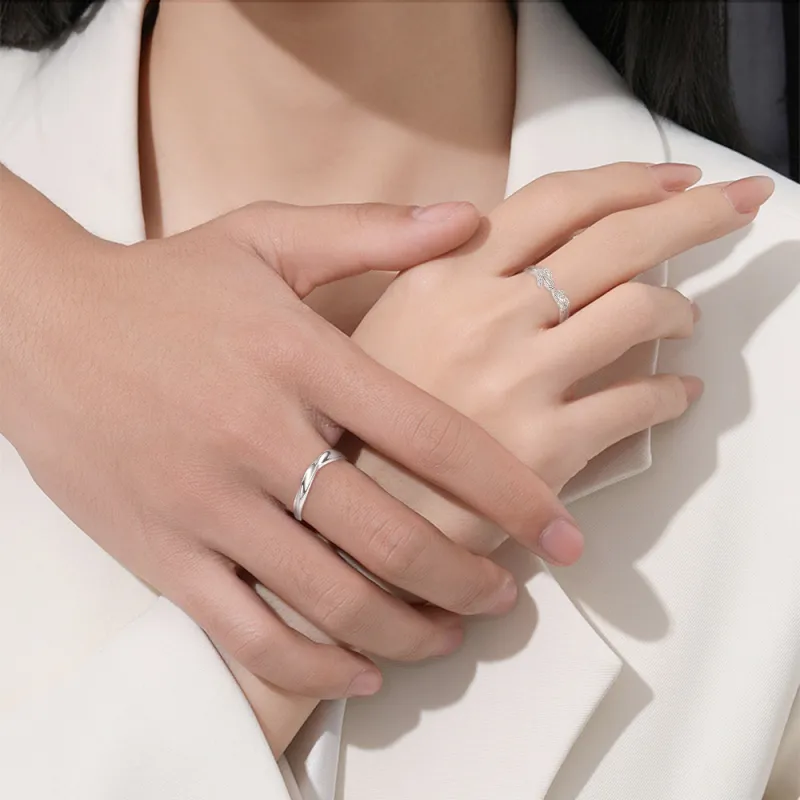 FANFRI Sterling Silver Rings Unisex Anniversary Commemoration Box-1