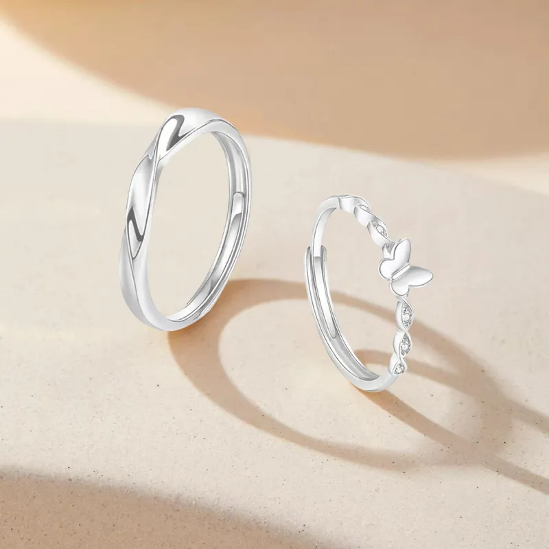 FANFRI Sterling Silver Rings Unisex Birthday Gift Box-2