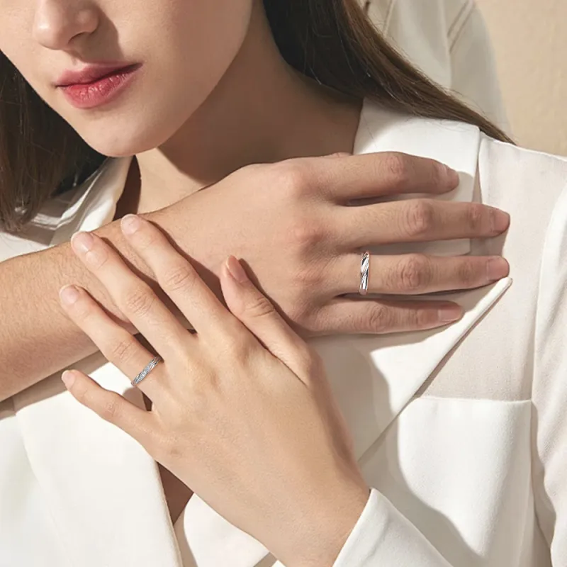 FANFRI Sterling Silver Rings Unisex-3