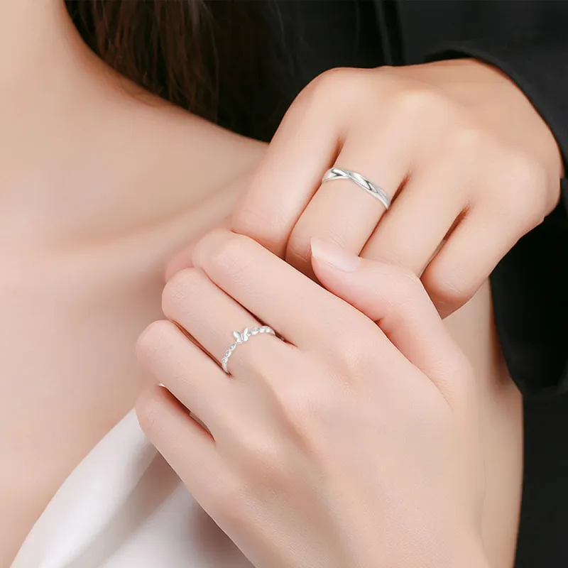 FANFRI Sterling Silver Rings Unisex Birthday Gift Box-3