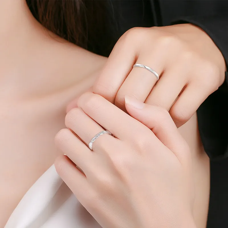 FANFRI Sterling Silver Rings Unisex Sweet Love Confession, Date Love Box-4