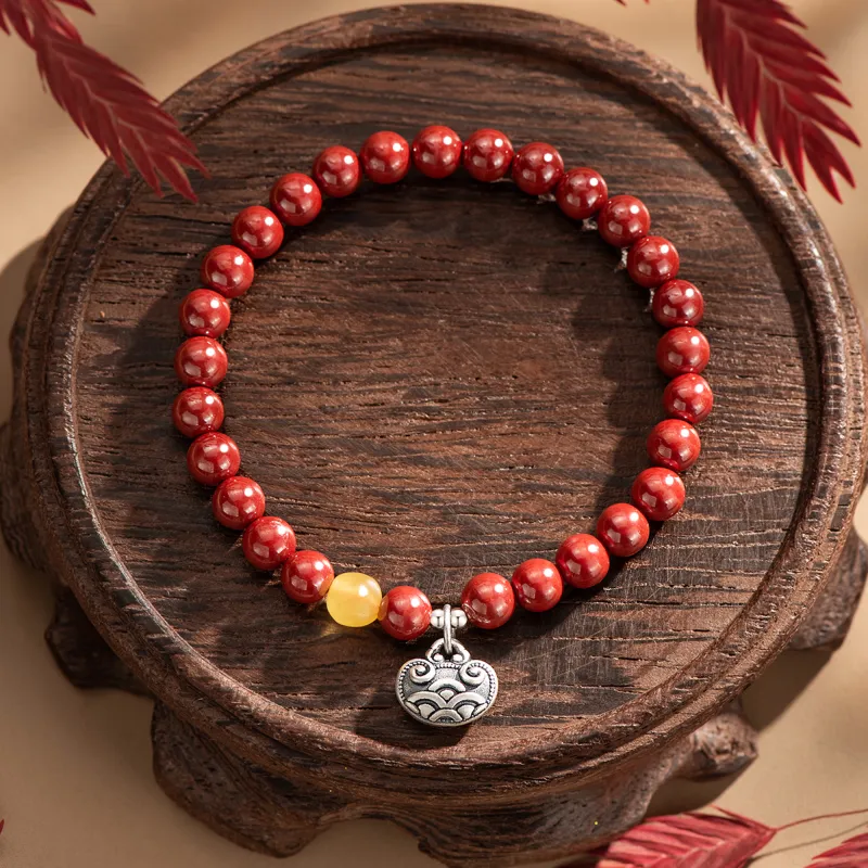 MURSTER Reconstructed Cinnabar Jade Bracelets Unisex-3