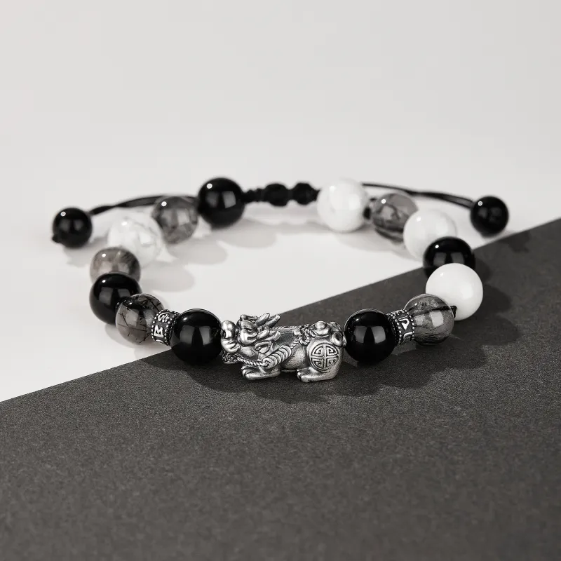 MURSTER Obsidian Jade Bracelets Men's-1