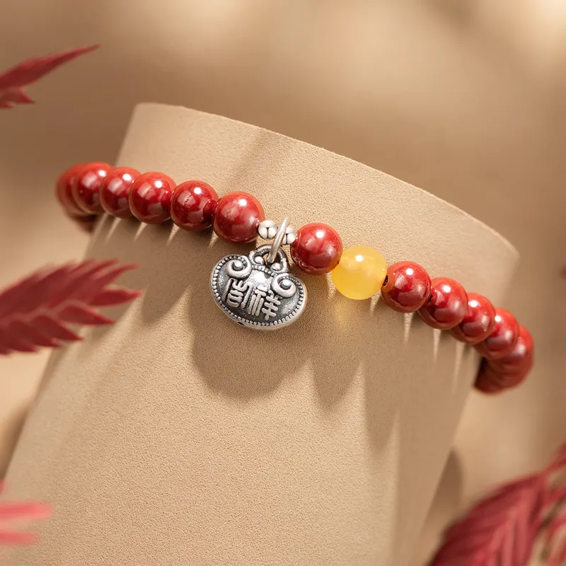 MURSTER Reconstructed Cinnabar Jade Bracelets Unisex-1