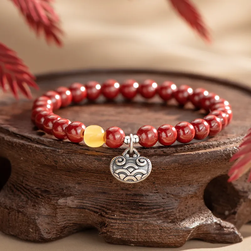 MURSTER Reconstructed Cinnabar Jade Bracelets Unisex-2
