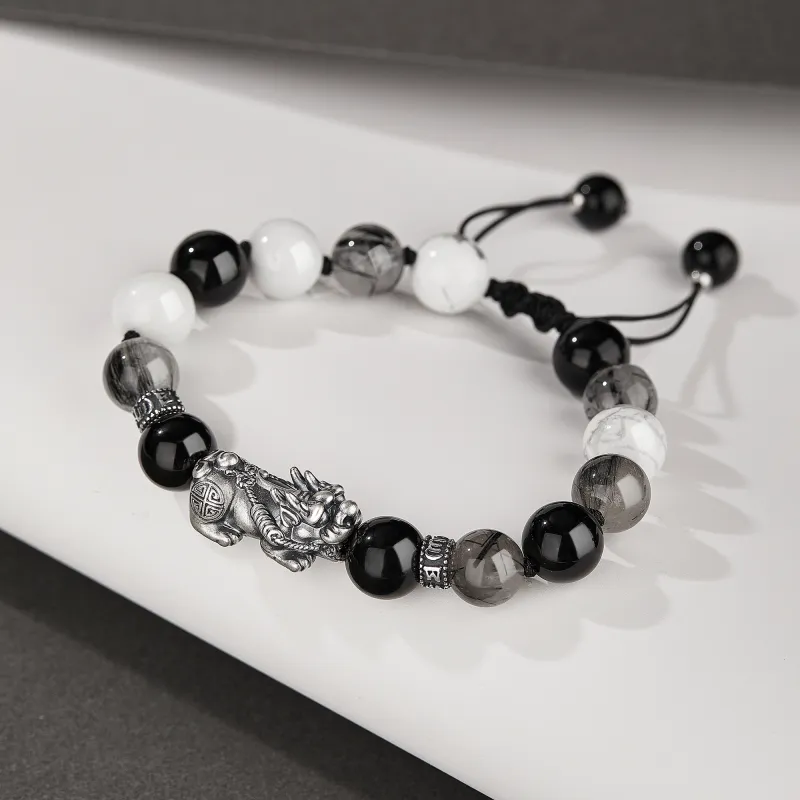 MURSTER Obsidian Jade Bracelets Men's-2