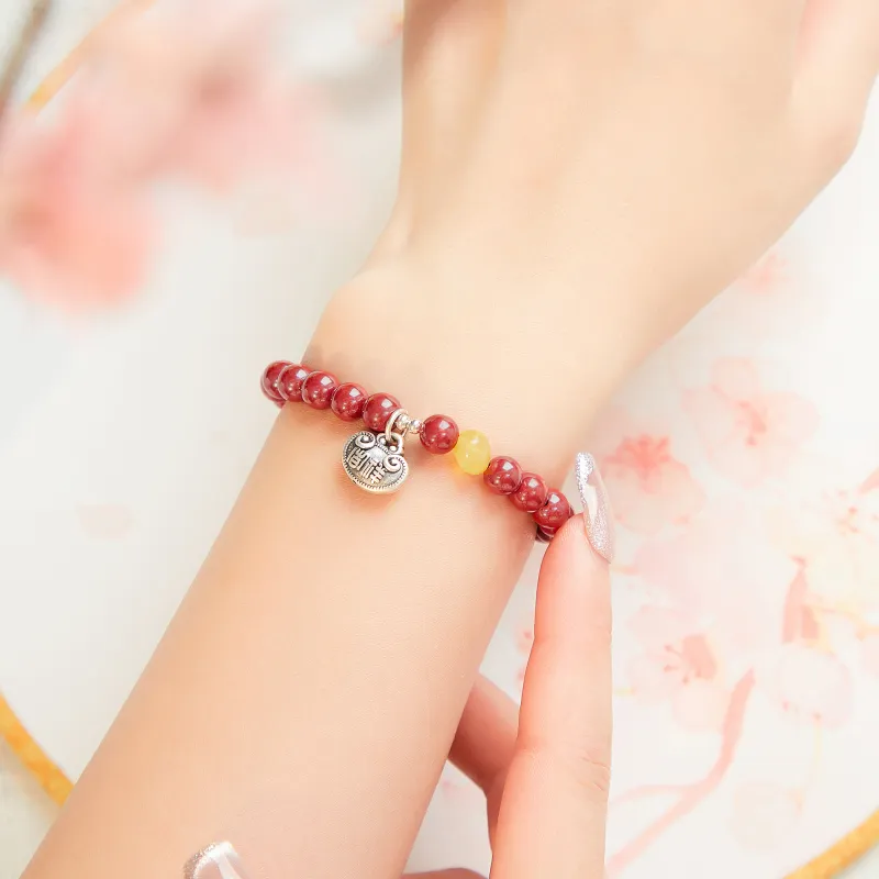MURSTER Reconstructed Cinnabar Jade Bracelets Unisex-4