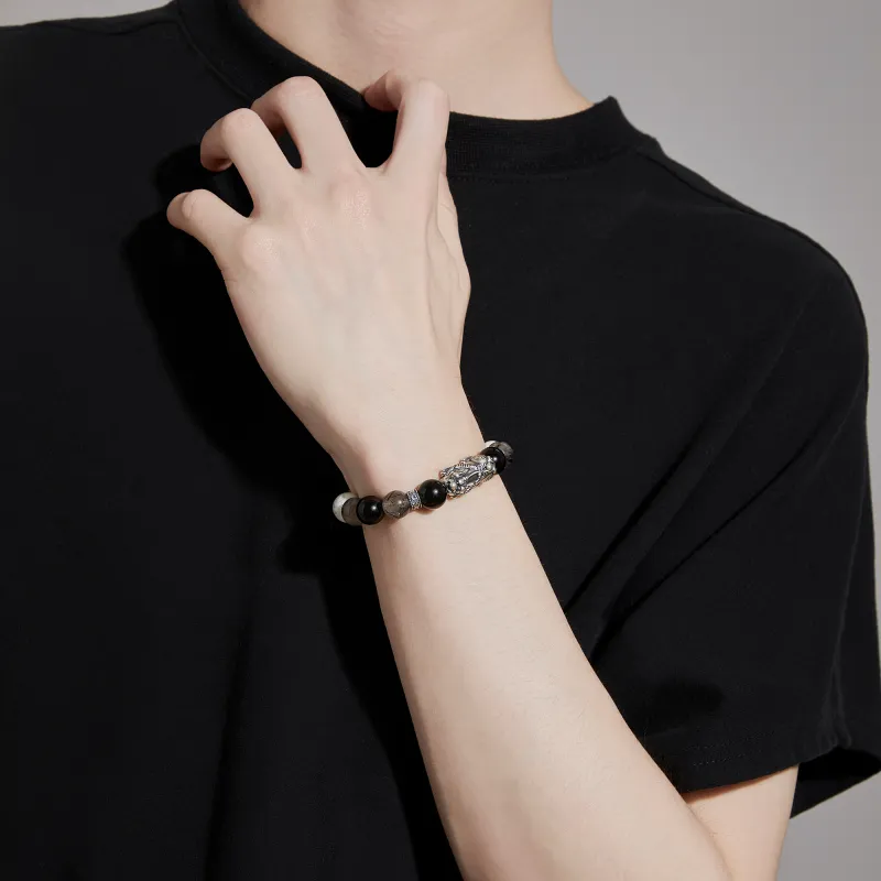 MURSTER Obsidian Jade Bracelets Men's-5