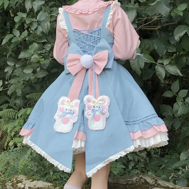 BAOLEGEMAO Lolita Fashion Women's Blue-3