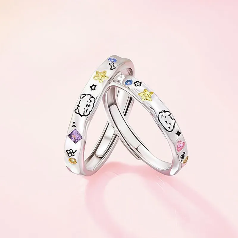 CARLHEIM S925 Silver Couple Rings Unisex-1