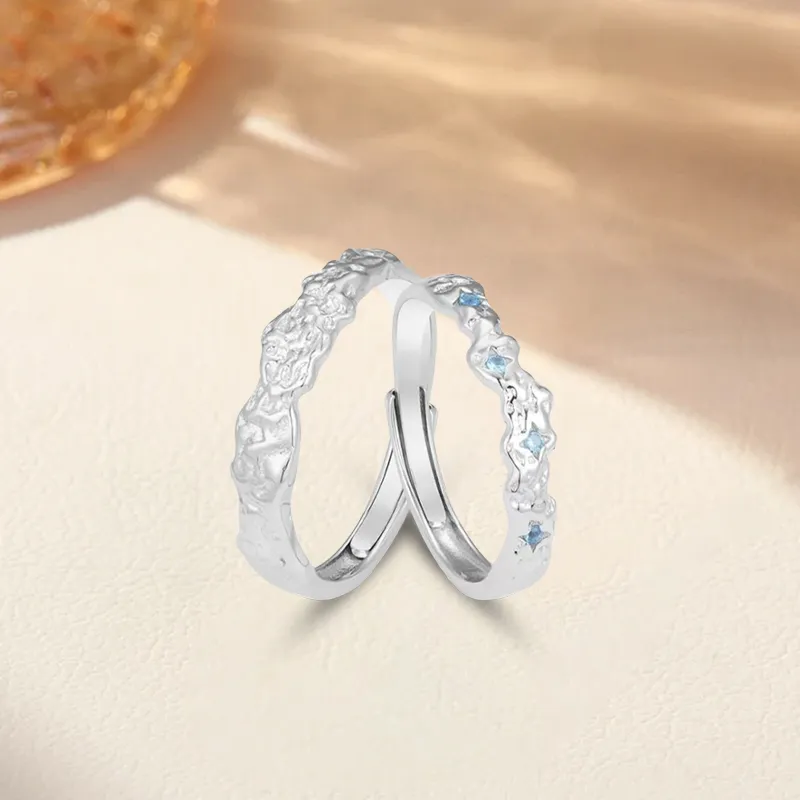 CARLHEIM S999 Fine Silver Couple Rings Unisex-3