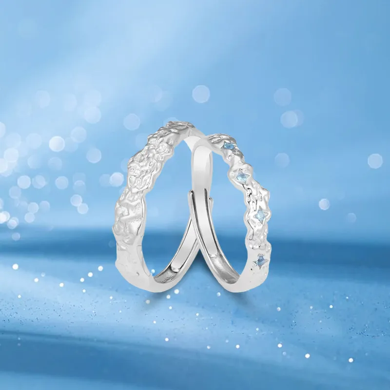 CARLHEIM S999 Fine Silver Couple Rings Unisex-1