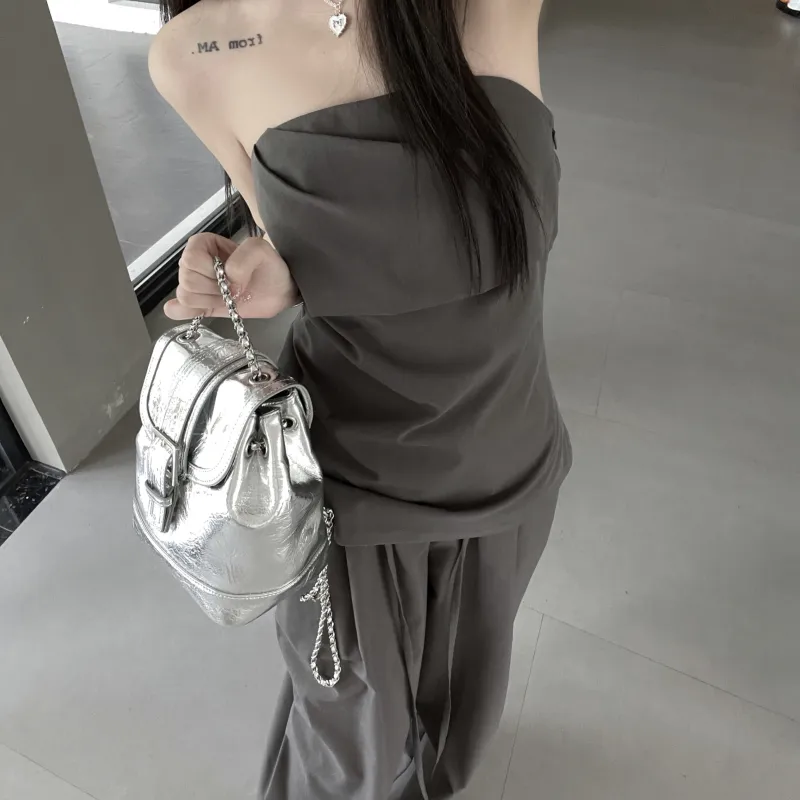 Simedin Cow Leather One Shoulder Backpack Medium Size Unisex Multicolor-4