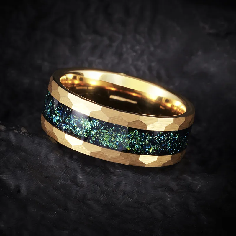 Saya Tungsten Gold Rings Unisex-3
