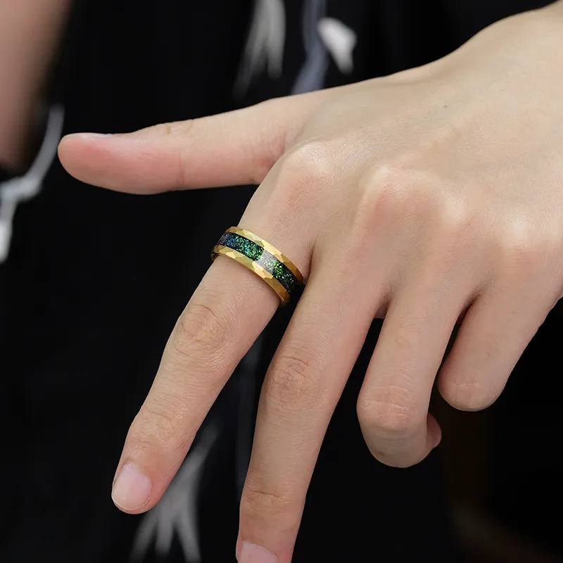 Saya Tungsten Gold Rings Unisex-5