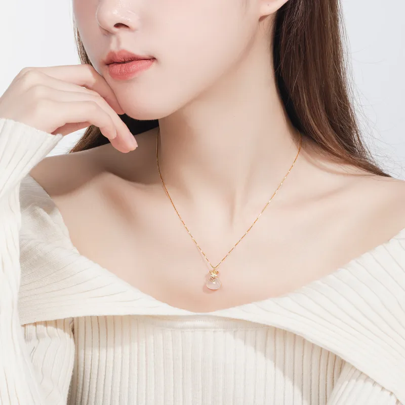 SFER Chalcedony Jade Necklaces Women's-4