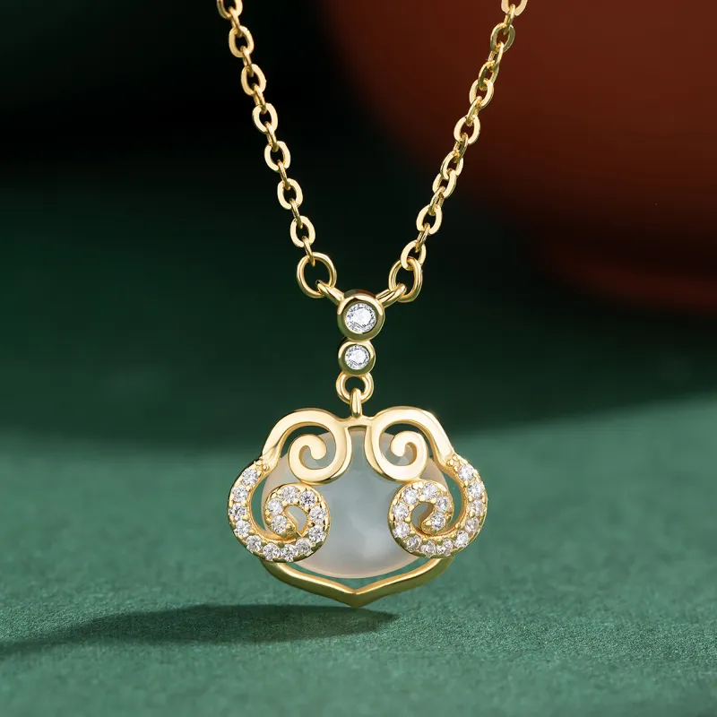 SFER Chalcedony Jade Necklaces Women's-7