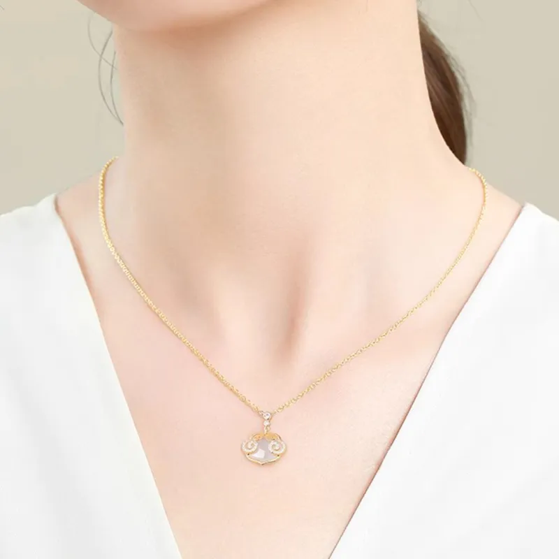 SFER Chalcedony Jade Necklaces Women's-10