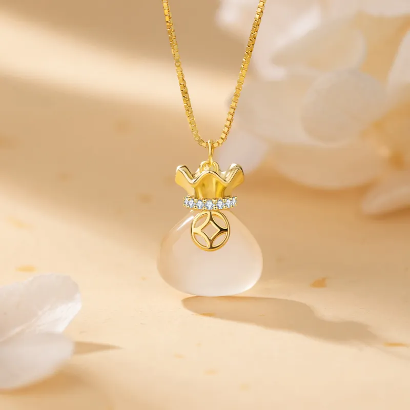 SFER Chalcedony Jade Necklaces Women's-5