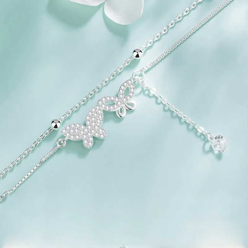 SFER S925 Silver Anklets Women's-4