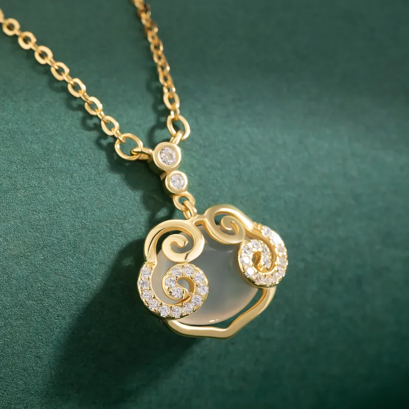 SFER Chalcedony Jade Necklaces Women's-8