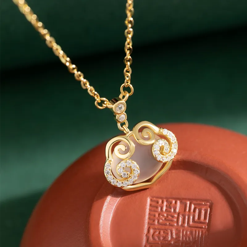 SFER Chalcedony Jade Necklaces Women's-9