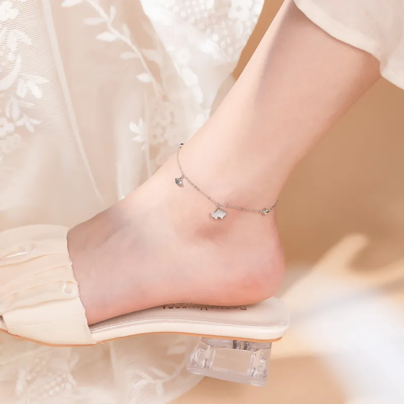 SFER S925 Silver Anklets Women's-2