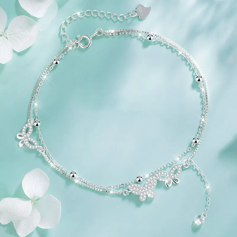SFER S925 Silver Anklets Women's-3