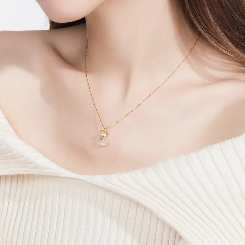 SFER Chalcedony Jade Necklaces Women's-3