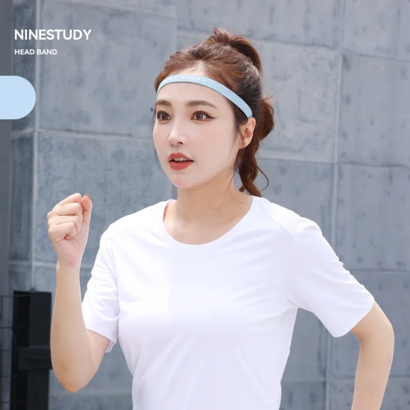 NINE STUDY Sweatbands Elastic Sweatband Outfit Balls Running Outdoor Sports Training Fitness Yoga Unisex-3
