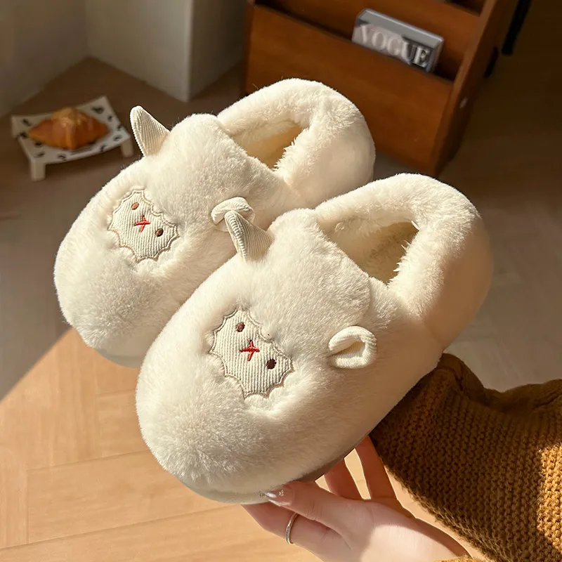 DTUTU Women's Platform Home Cotton Slipper With Fleece Lining Warm Padded Shoes Slippers & Home Slippers-6