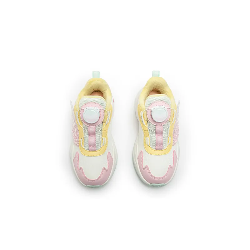 XTEP Anti Slip Wear Resistant Low Top Kids Lifestyle Shoes Sail White New Ice Pink Kids'-3