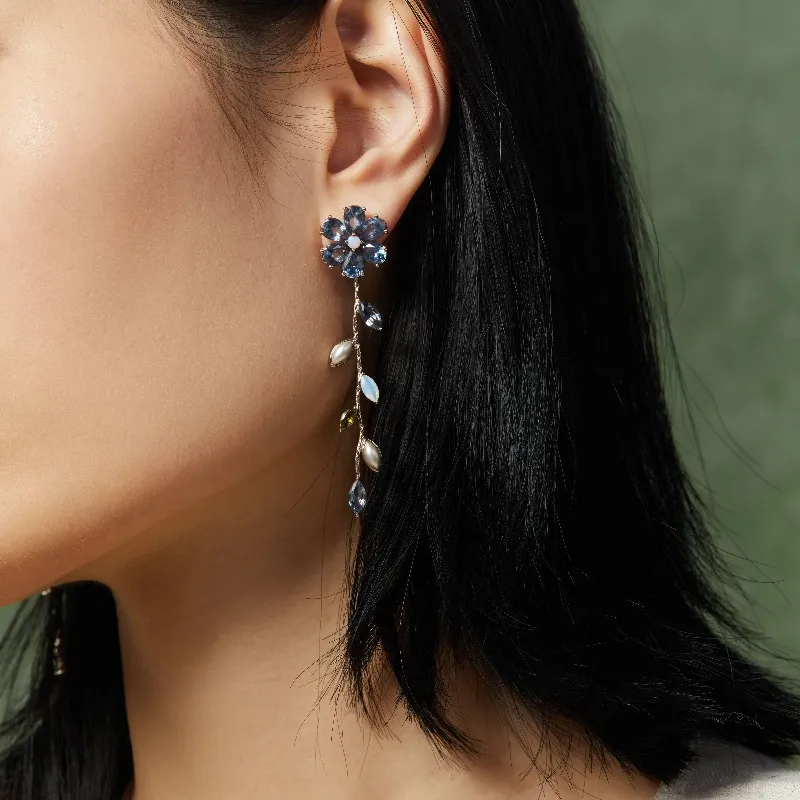 RiotLILY Premium Spring Fringe Earrings Fashionable Elegant Elegance Design Hoop Earrings Accessories Women's-1