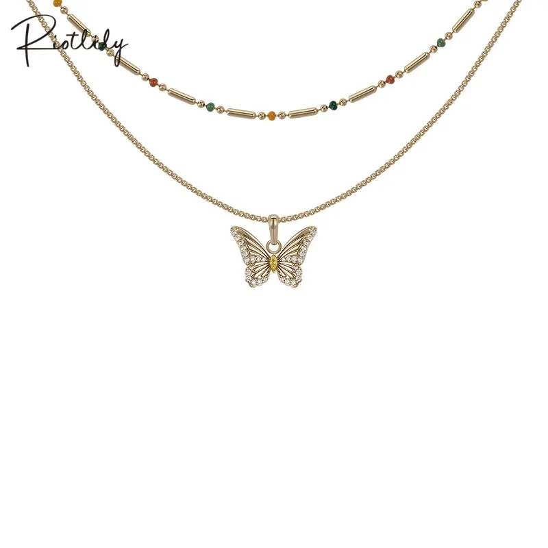 RiotLILY Copper Alloy Cubic Zirconia Necklace Date Matching Style Unisex-4