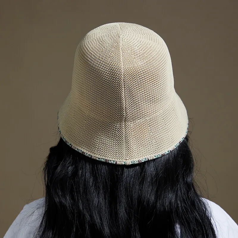 RiotLILY Polyester Bucket Hats Women's Beige-5