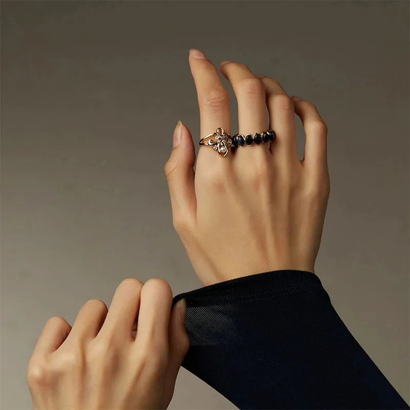 RiotLILY Elegant Vintage Refined Craft Elegant Elegance Fashion Trend Copper Alloy Rings Women's-3