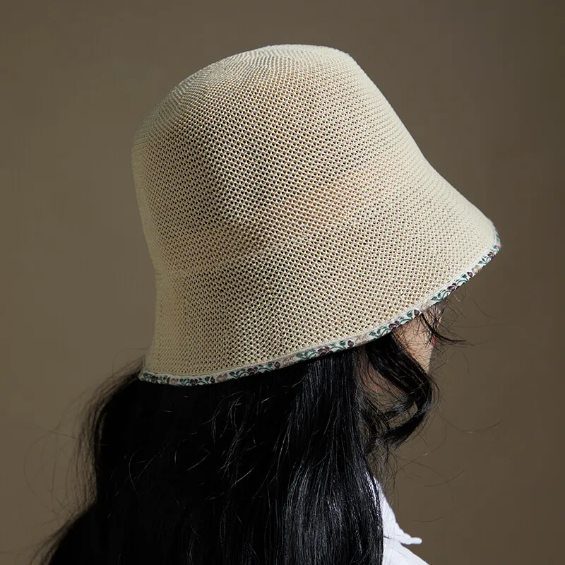 RiotLILY Polyester Bucket Hats Women's Beige-4