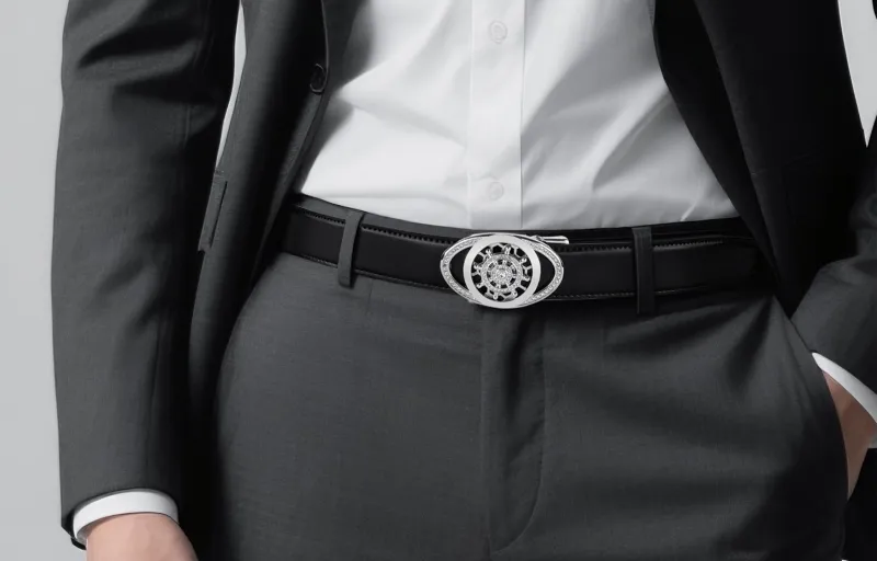 Ace Paul Cow Leather Belt Men's 3.5cm-1