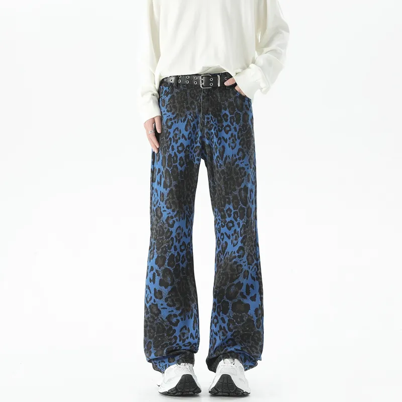 BEAR UNION Jeans Unisex Yellow Leopard Print-7