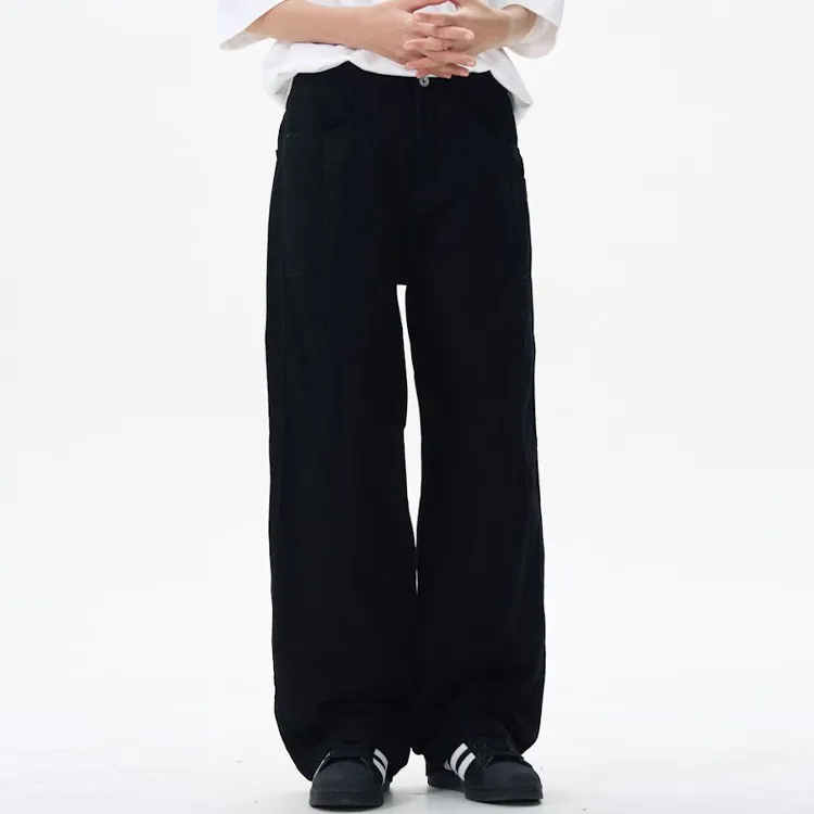 BEAR UNION Casual Pants Unisex Black-1
