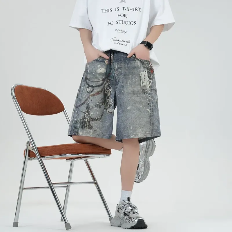 BEAR UNION Denim Shorts Unisex Vintage Blue-4