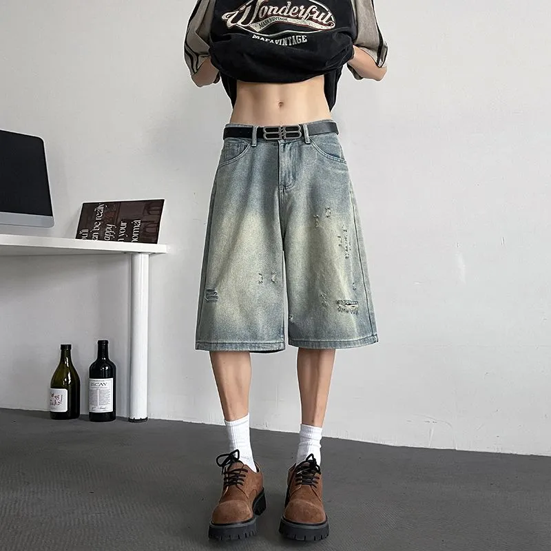 BEAR UNION Denim Shorts Unisex Blue-3