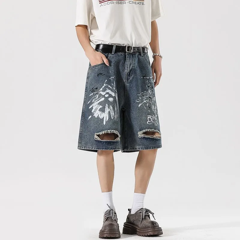 BEAR UNION Denim Shorts Unisex Dark Blue-1
