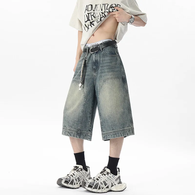 BEAR UNION Denim Shorts Unisex Nostalgic Blue-4