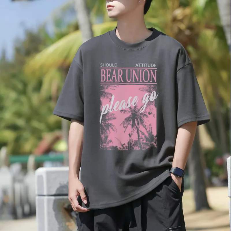 BEAR UNION Drop Shoulder Sleeve T Shirt Unisex-9
