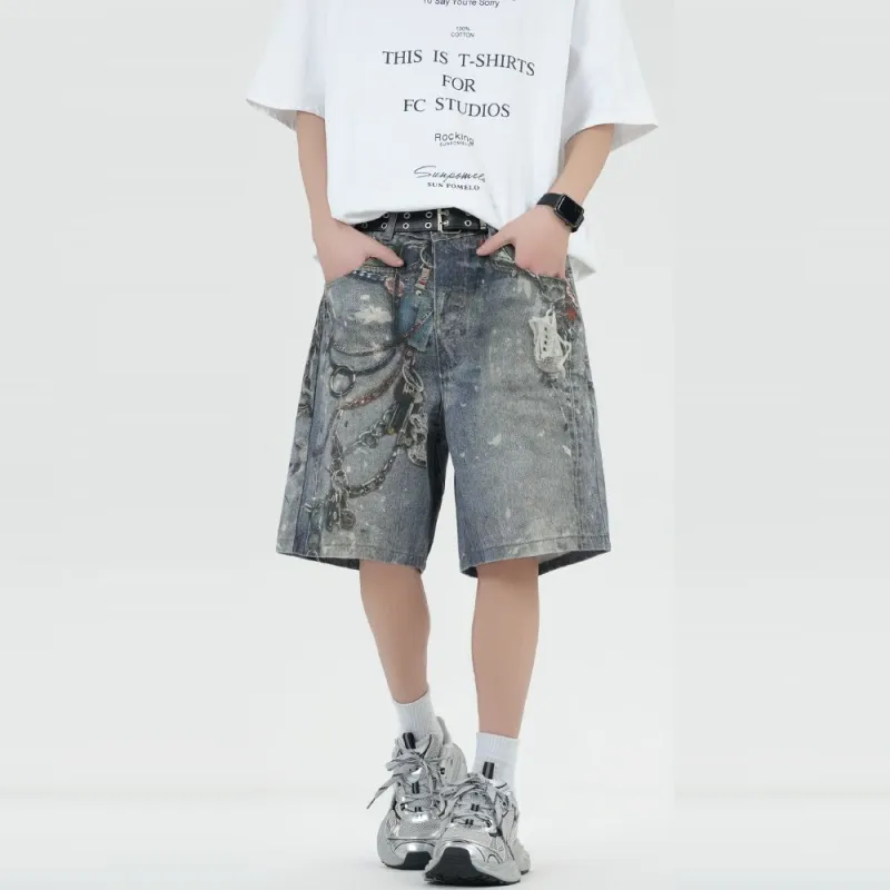 BEAR UNION Denim Shorts Unisex Vintage Blue-2