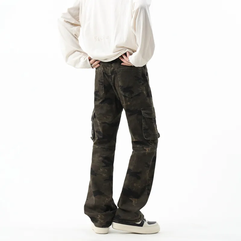 BEAR UNION Jeans Men's Camouflage Green-3